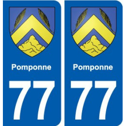 77 Pomponne blason autocollant plaque stickers ville
