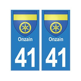 41 Onzain autocollant plaque blason armoiries stickers département ville