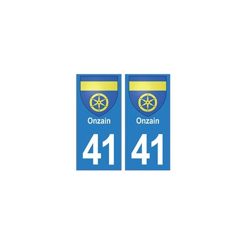 41 Onzain autocollant plaque blason armoiries stickers département ville