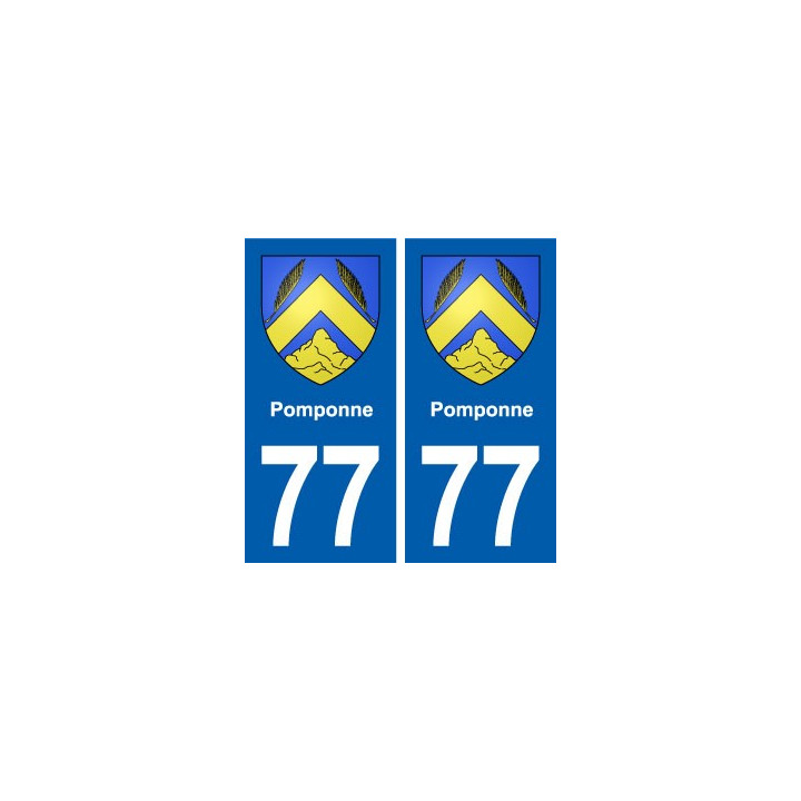 77 Pomponne blason autocollant plaque stickers ville