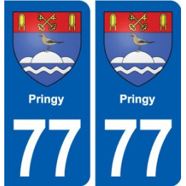 77 Pringy blason autocollant plaque stickers ville