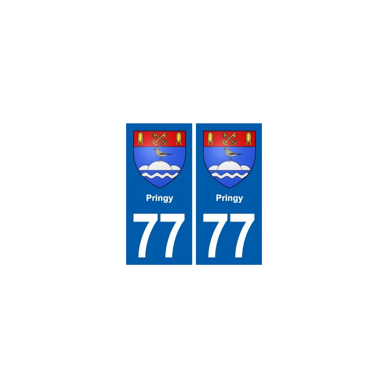 77 Pringy blason autocollant plaque stickers ville