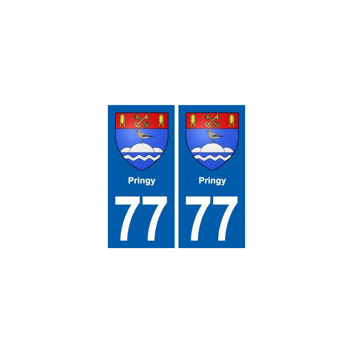 77 Pringy blason autocollant plaque stickers ville