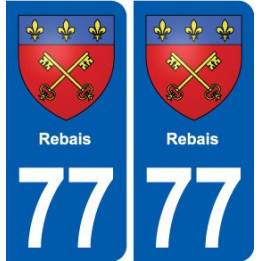 77 Rebais blason autocollant plaque stickers ville