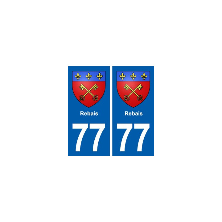 77 Rebais blason autocollant plaque stickers ville