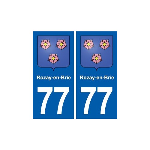 77 Rozay-en-Brie blason autocollant plaque stickers ville