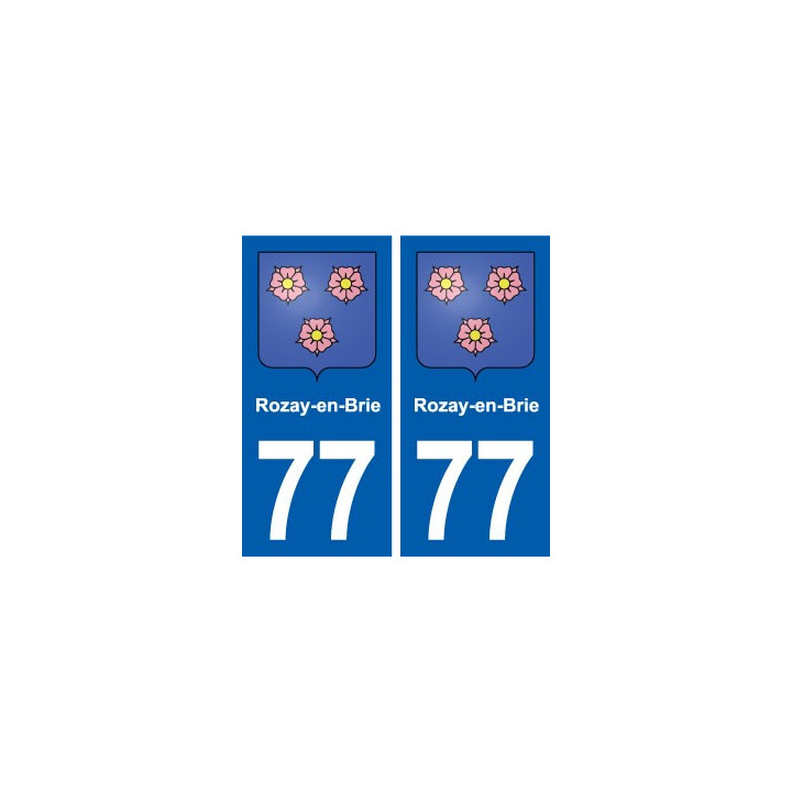 77 Rozay-en-Brie blason autocollant plaque stickers ville