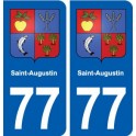 77 Saint-Augustin blason autocollant plaque stickers ville