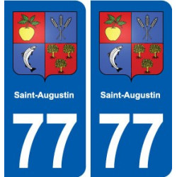 77 Saint-Augustin blason autocollant plaque stickers ville