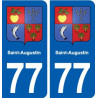 77 Saint-Augustin blason autocollant plaque stickers ville