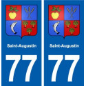 77 Saint-Augustin blason autocollant plaque stickers ville