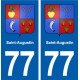 77 Saint-Augustin blason autocollant plaque stickers ville