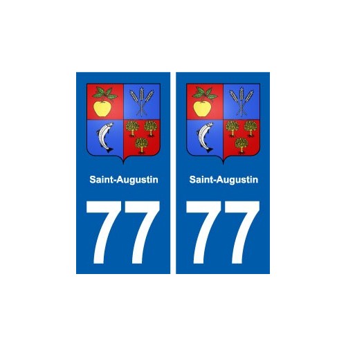 77 Saint-Augustin blason autocollant plaque stickers ville