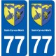 77 Saint-Cyr-sur-Morin blason autocollant plaque stickers ville