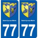 77 Saint-Cyr-sur-Morin blason autocollant plaque stickers ville