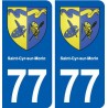 77 Saint-Cyr-sur-Morin blason autocollant plaque stickers ville