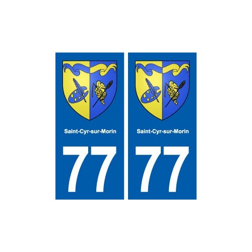 77 Saint-Cyr-sur-Morin blason autocollant plaque stickers ville