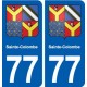 77 Sainte-Colombe blason autocollant plaque stickers ville