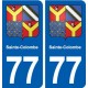 77 Sainte-Colombe blason autocollant plaque stickers ville