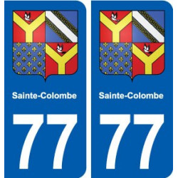 77 Sainte-Colombe blason autocollant plaque stickers ville