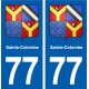 77 Sainte-Colombe blason autocollant plaque stickers ville