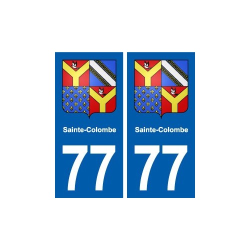 77 Sainte-Colombe blason autocollant plaque stickers ville