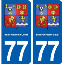 77 Saint-Germain-Laval blason autocollant plaque stickers ville