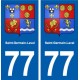 77 Saint-Germain-Laval blason autocollant plaque stickers ville