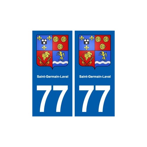 77 Saint-Germain-Laval blason autocollant plaque stickers ville