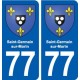 77 Saint-Germain-sur-Morin blason autocollant plaque stickers ville