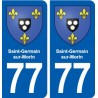 77 Saint-Germain-sur-Morin blason autocollant plaque stickers ville