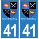 41 Romorantin-Lanthenay autocollant plaque blason armoiries stickers département ville