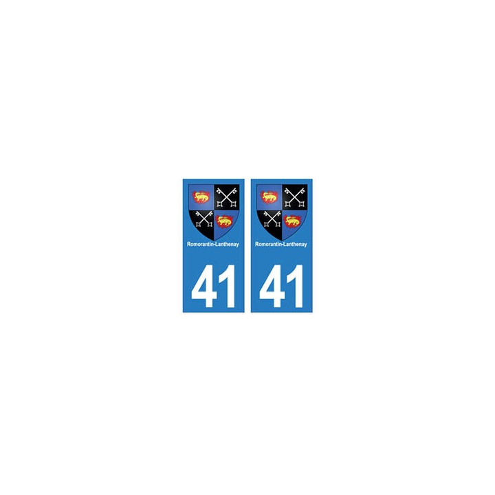 41 Romorantin-Lanthenay autocollant plaque blason armoiries stickers département ville