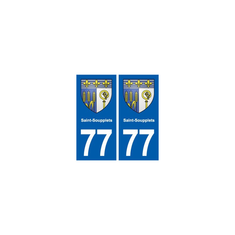 77 Saint-Soupplets blason autocollant plaque stickers ville