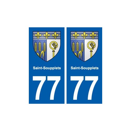 77 Saint-Soupplets blason autocollant plaque stickers ville