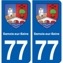 77 Samois-sur-Seine blason autocollant plaque stickers ville