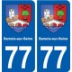 77 Samois-sur-Seine blason autocollant plaque stickers ville