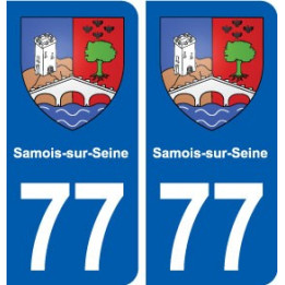 77 Samois-sur-Seine blason autocollant plaque stickers ville