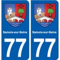 77 Samois-sur-Seine blason autocollant plaque stickers ville