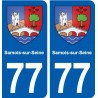77 Samois-sur-Seine blason autocollant plaque stickers ville