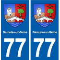 77 Samois-sur-Seine blason autocollant plaque stickers ville