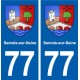 77 Samois-sur-Seine blason autocollant plaque stickers ville