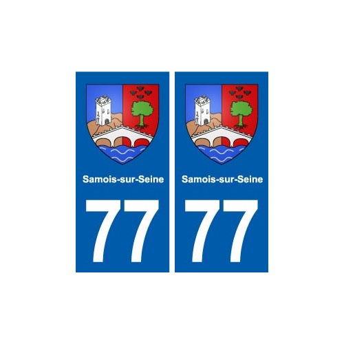 77 Samois-sur-Seine blason autocollant plaque stickers ville