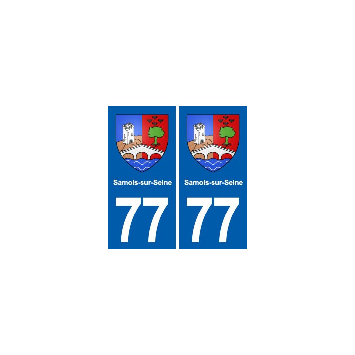 77 Samois-sur-Seine blason autocollant plaque stickers ville