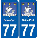77 Seine-Port blason autocollant plaque stickers ville