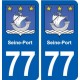 77 Seine-Port blason autocollant plaque stickers ville