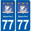 77 Seine-Port blason autocollant plaque stickers ville