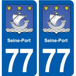 77 Seine-Port blason autocollant plaque stickers ville
