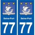77 Seine-Port blason autocollant plaque stickers ville