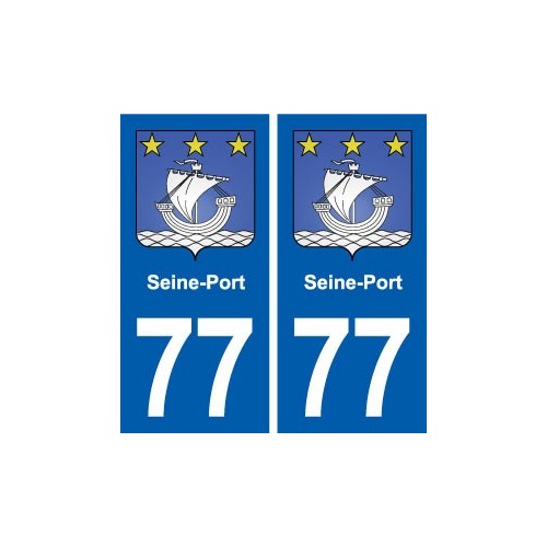 77 Seine-Port blason autocollant plaque stickers ville